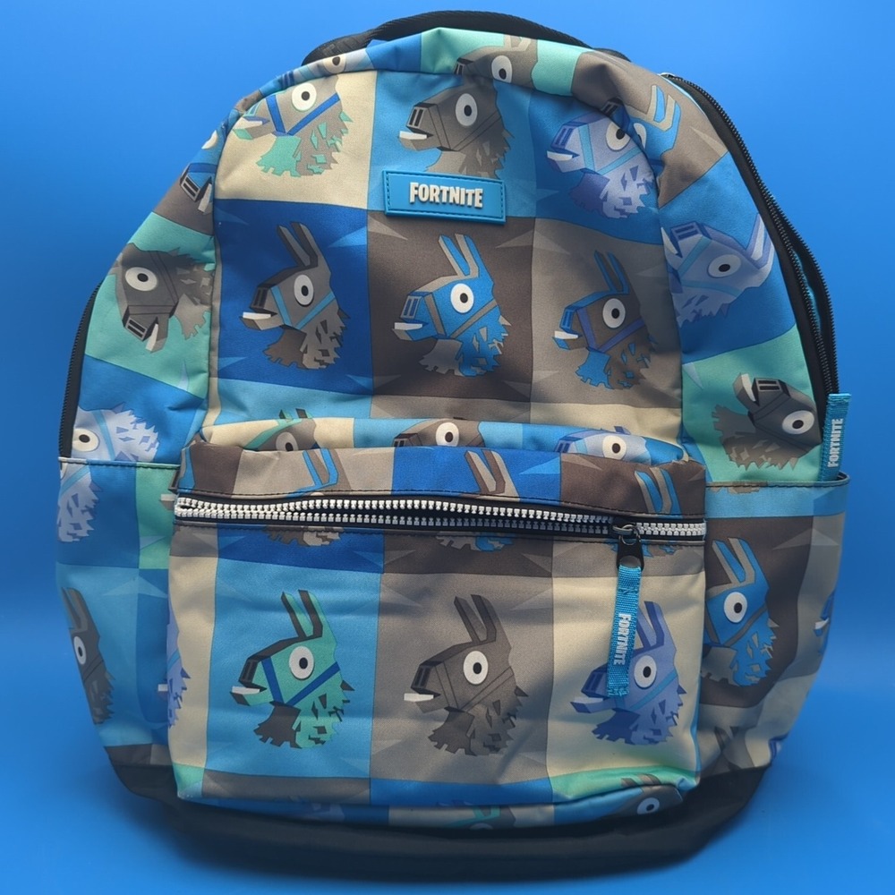 Fortnite Kids 18" Multiplier Backpack Blue Llama Loot‎ Pinata School Bag